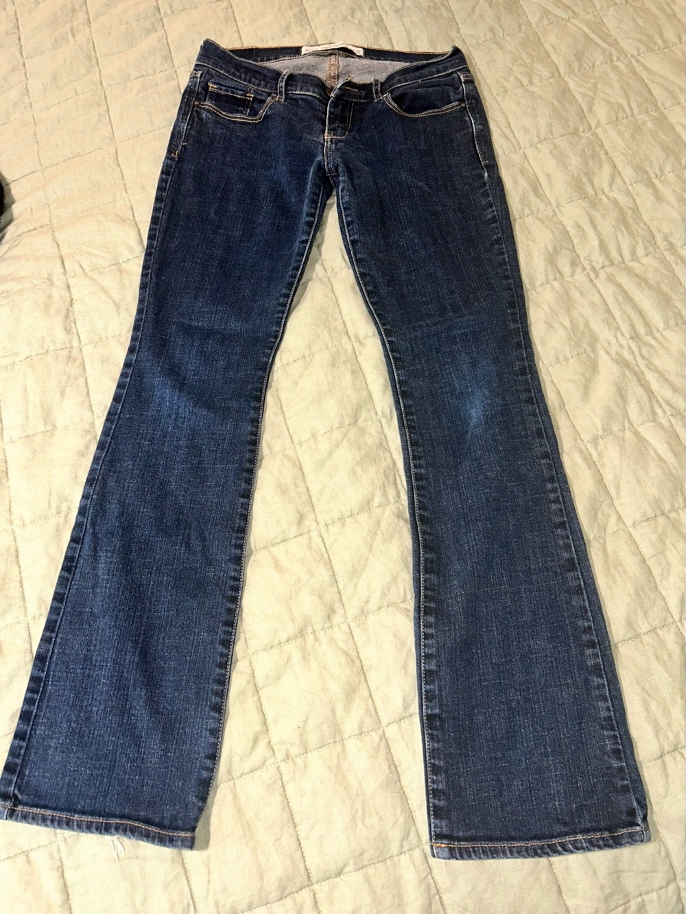 Abercrombie & Fitch Dark Blue Straight leg/mini flare